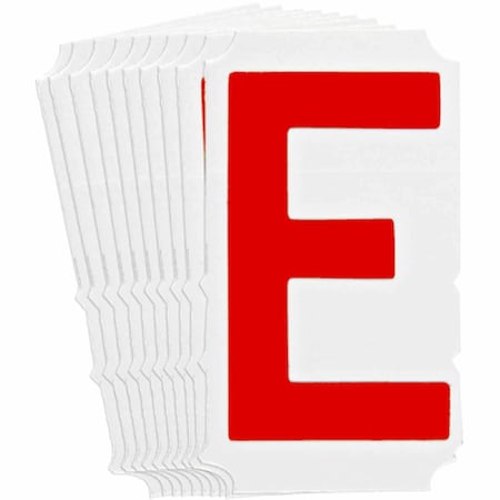 Brady Quik-Align 5160 Series Polyester 4 in Lbl Legend: E Red 10PK 5160P-E